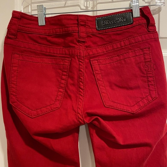Miss Me Ruby Red Mid-Rise Skinny Jeans Size 26 - Picture 6 of 14